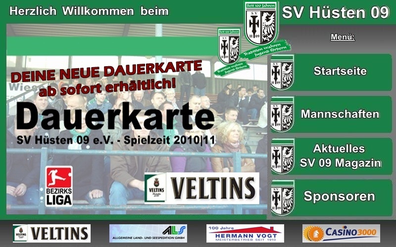 Herzlich Willkommen auf der offiziellen Homepage des SV H&uuml;sten 09